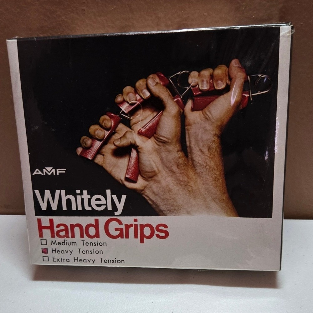 Vintage AMF Whitely‎ Hand Grips Heavy Tension Exercise w Box USA